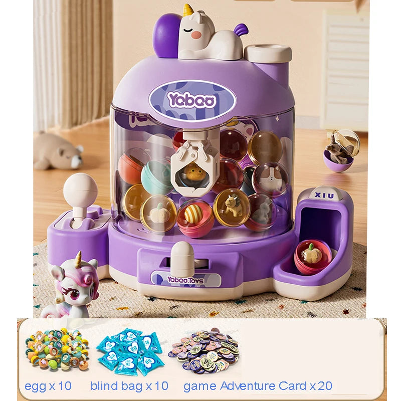 Kids Mini Doll Claw Machine Arcade Toy with Music and Lights