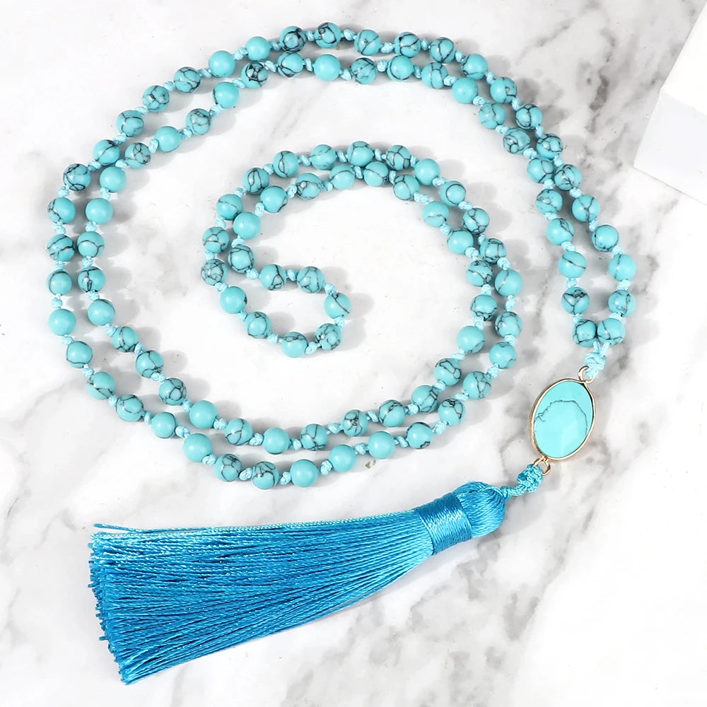 CowLost | handbags-natural-blue-pine-stone-108-beaded-mala-necklace |3