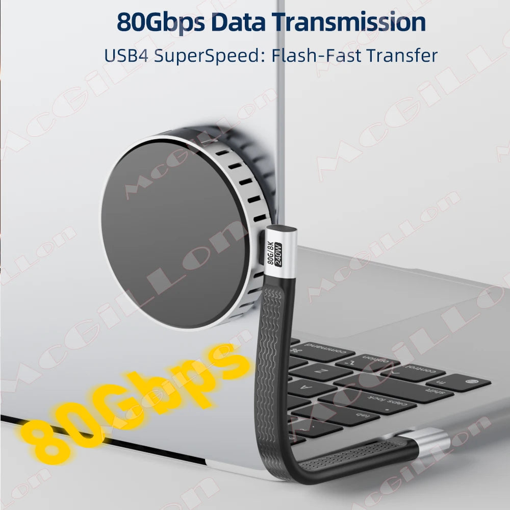 CowLost | product_id-240w-8k-60hz-short-usb-c-to-usb-c-90-fast-charging-cable-80gbps-data-cord |2