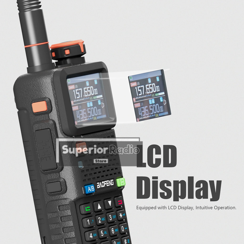 CowLost | intercom-accessories-baofeng-uv-5rh-pro-gps-walkie-talkie-10w-640-channels-type-c-charging-noaa-weather-2-4pcs |8
