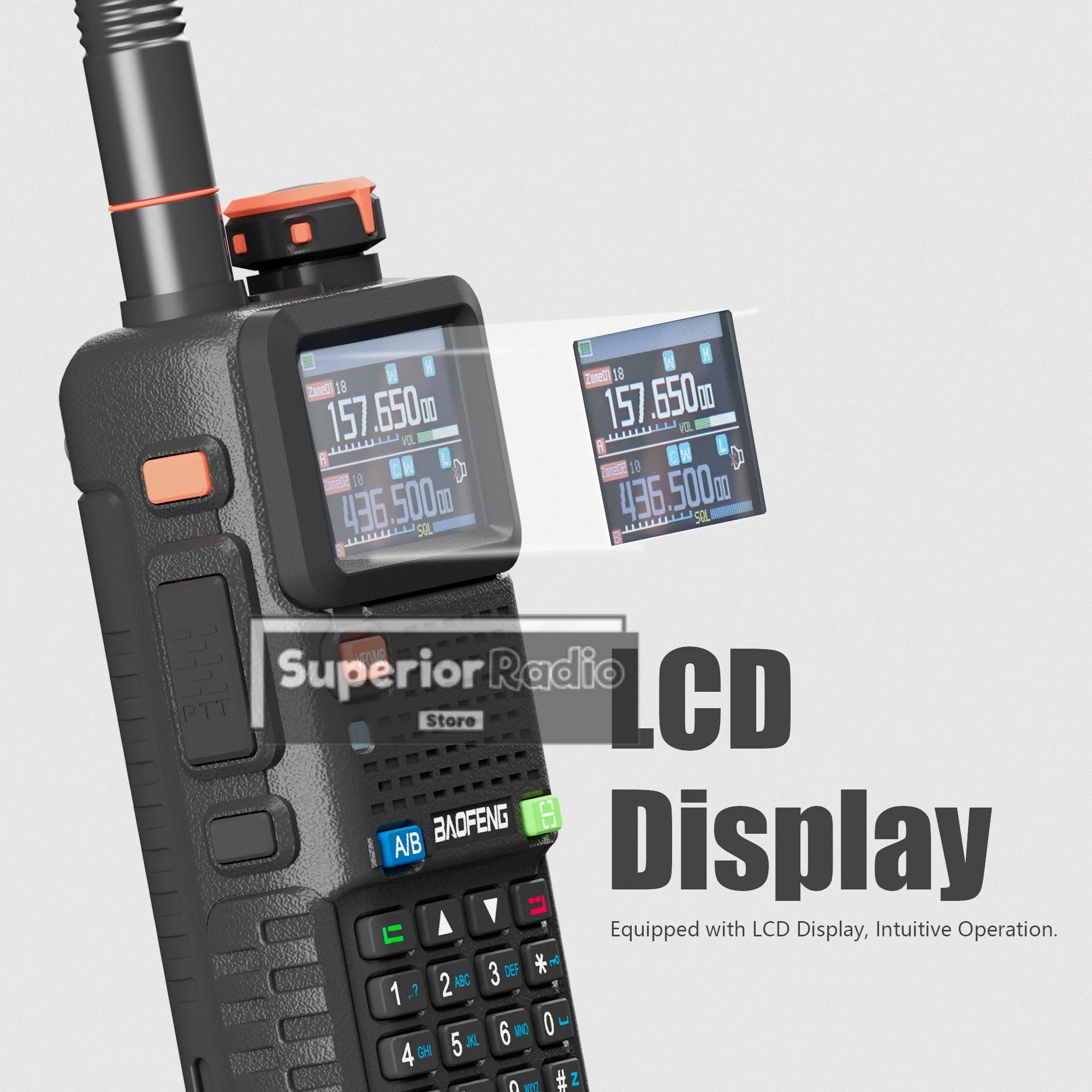 CowLost | intercom-accessories-baofeng-uv-5rh-pro-gps-walkie-talkie-10w-640-channels-type-c-charging-noaa-weather-2-4pcs |8
