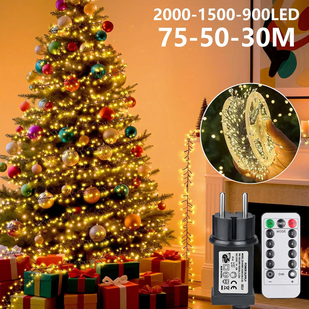CowLost | product_id-30-75m-led-firecracker-string-lights-dc-eu-us-fairy-garland-for-weddings-christmas-parties |7