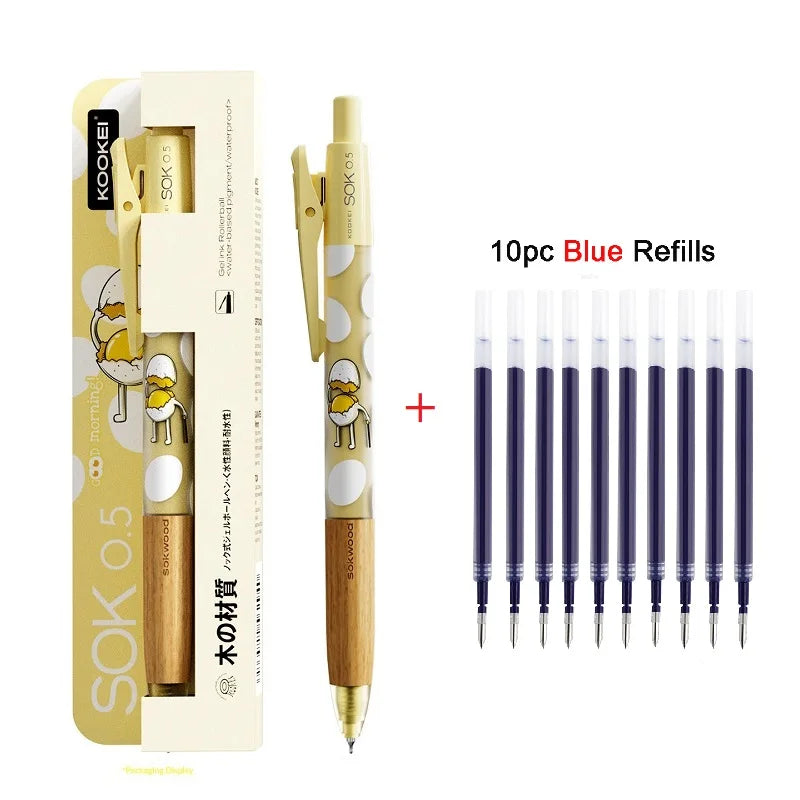 CowLost | product_id-kookei-gel-pen-with-oak-wood-handle-smooth-0-5mm-st-nib-fast-dry-ink-polka-dot-design-for-students-professionals |25