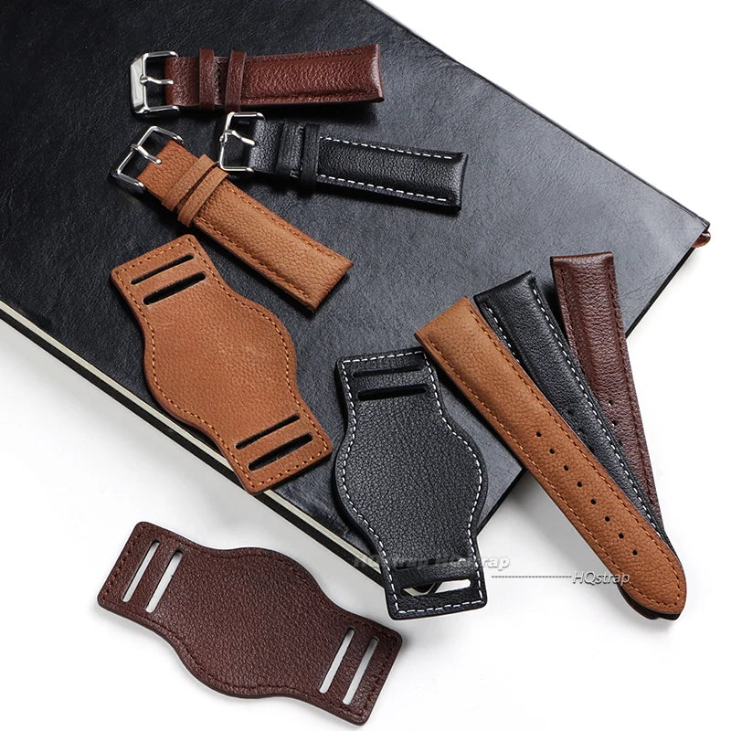 CowLost | product_id-genuine-leather-watch-strap-18mm-20mm-22mm-cowhide-vintage-replacement-band-for-seiko-rolex |11