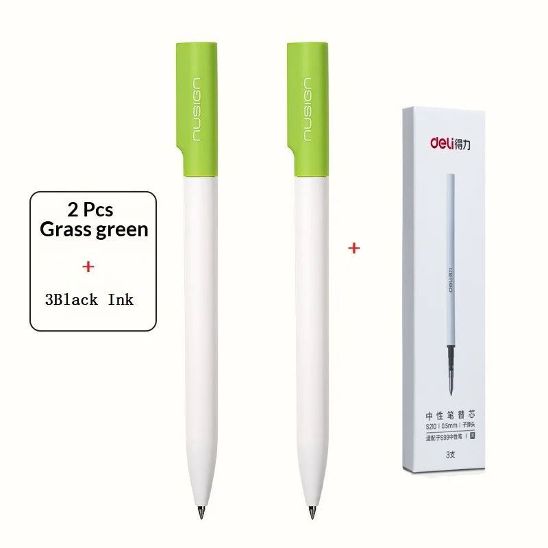 CowLost | product_id-deli-nusign-0-5mm-rotating-gel-pen-silent-smudge-proof-ink-minimalist-professional-writing-pen-for-exams-and-notes |25