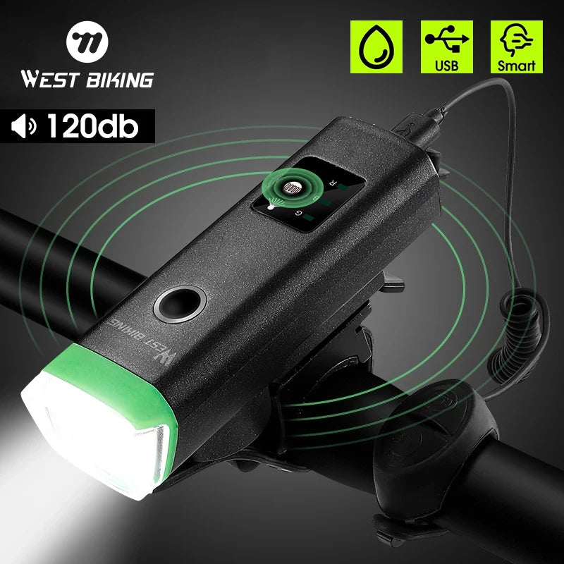 CowLost | west-biking-front-bicycle-light-usb-rechargeable-led-bike-light-waterproof-cycling-headlight-climbing-safety-flashlight-lamps |1