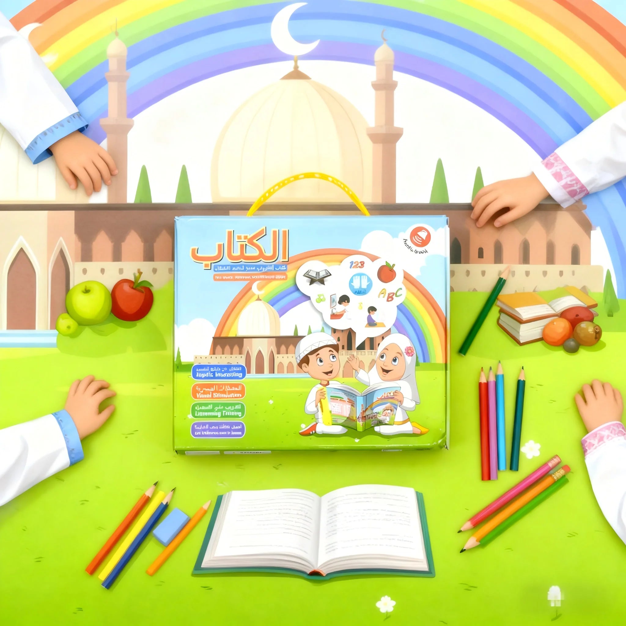 Islamic Electronic Learning Book for Kids Arab English Interactive Sound & Haptic Reading