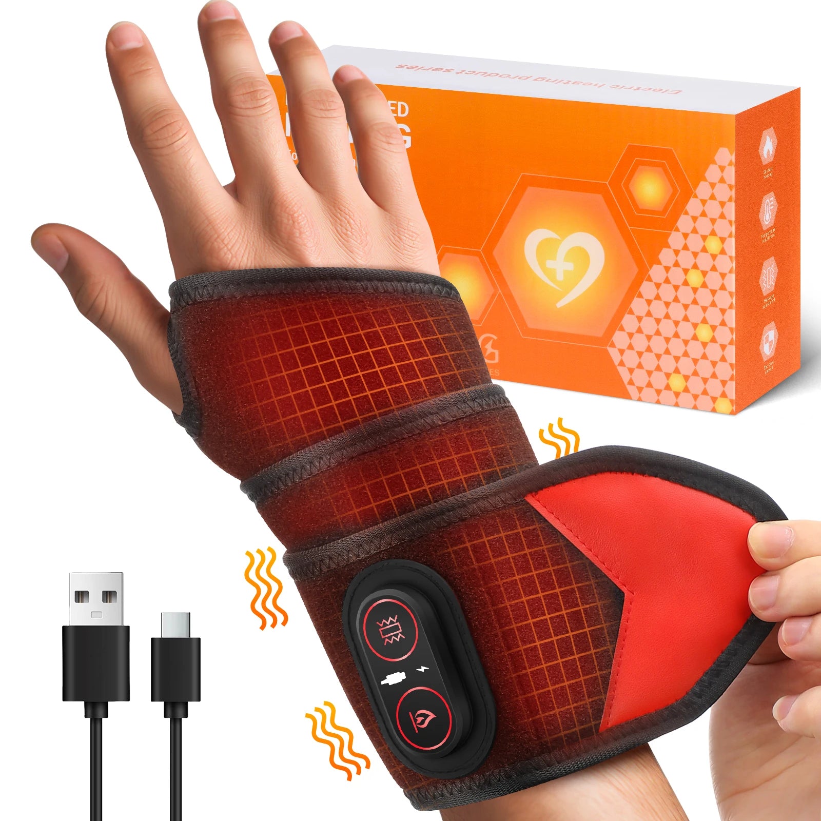 CowLost | electric-heating-wrist-guard-3-levels-hot-compress-massage-wrist-brace-ankle |9