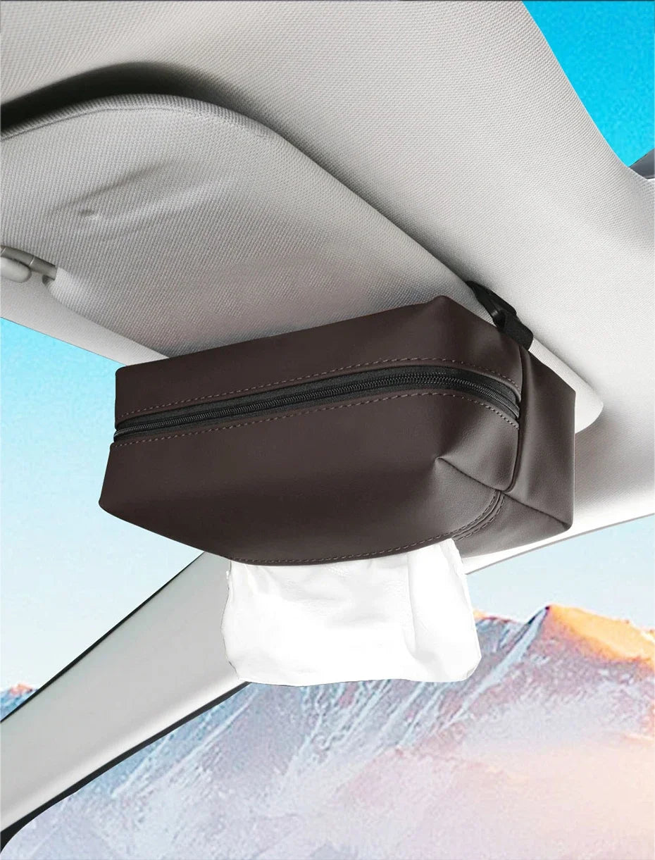 CowLost | paper-towel-holders-product_id-nappa-leather-car-tissue-box-holder-for-sun-visor-seat-back-and-armrest-organizer |17