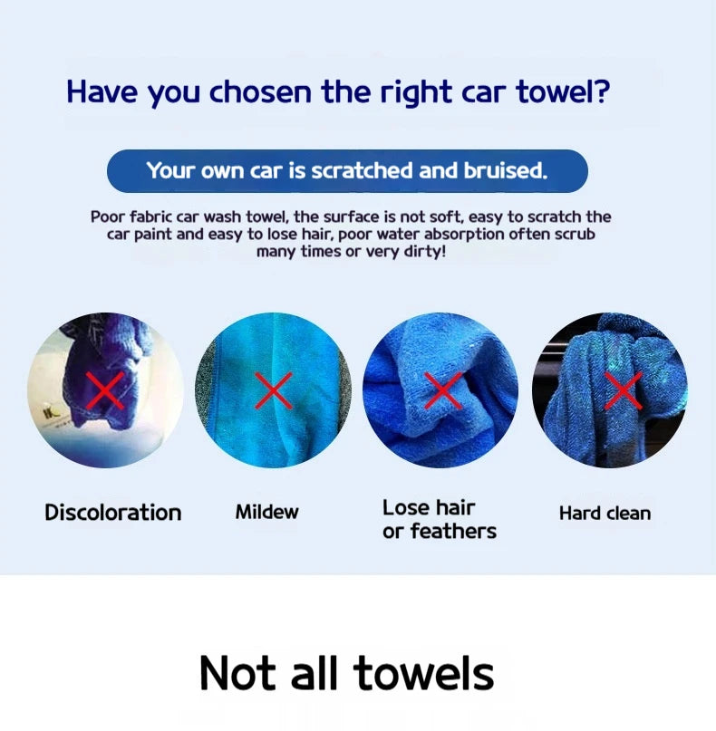 CowLost | car-wash-brushes-product_id-5pcs-microfiber-car-wash-and-drying-towels-absorbent-cleaning-cloths |9
