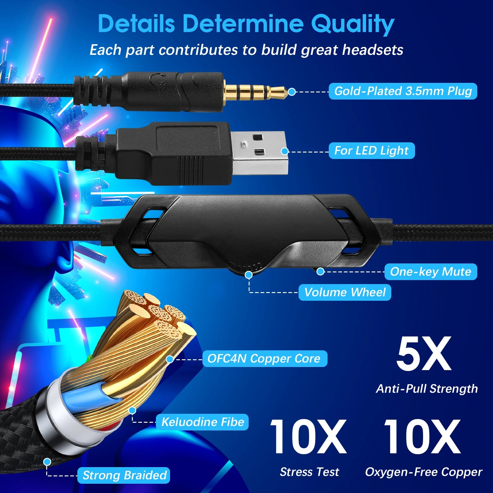 CowLost | lighting-product_id-ammtoo-wired-gaming-headset-with-mic-rgb-lighting-3-5mm-usb-for-pc-ps4-ps5-laptop |10