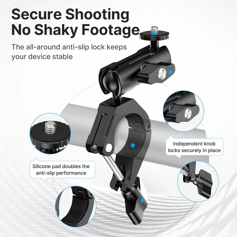CowLost | ulanzi-cm025-action-camera-mount-for-go-pro-11-10-9-8-7-6-insta360-bicycle-motorcycle-handlebar-mount |2