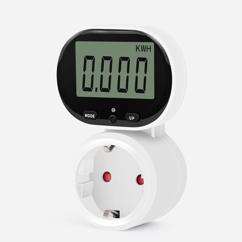 Digital LCD Energy Meter 230V Electric Wattmeter 0.00-9999.9 KWH Power Consumption Monitor