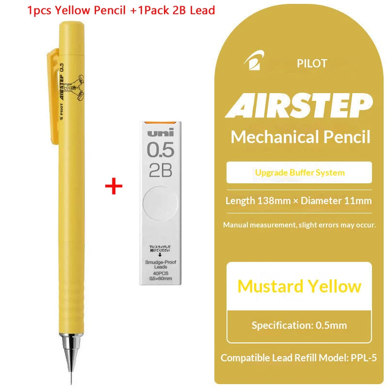 CowLost | product_id-pilot-airstep-has-15-0-5mm-mechanical-pencil-auto-lead-advance-colorful-barrel-stable-writing |27