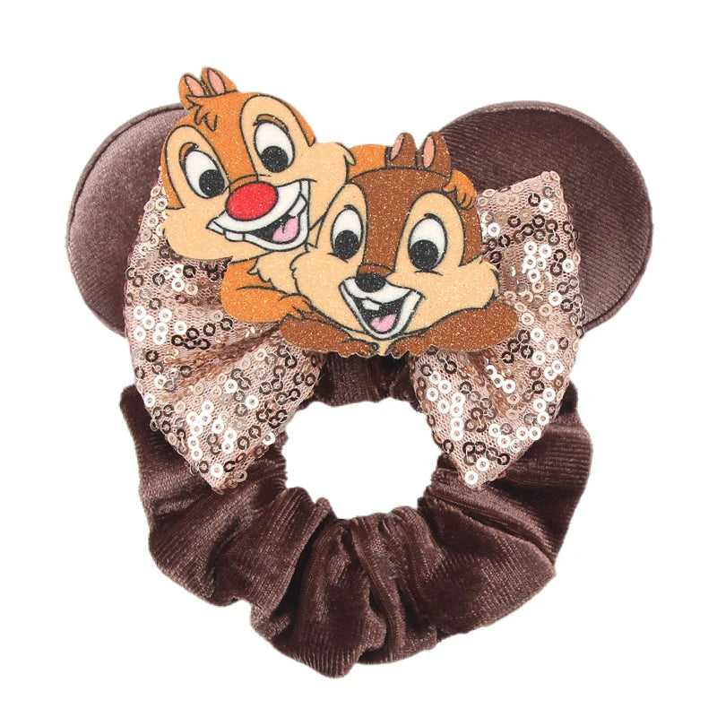 CowLost | cute-disney-castle-fireworks-balloons-hair-scrunchies-velvet-hairband-for-girls |32