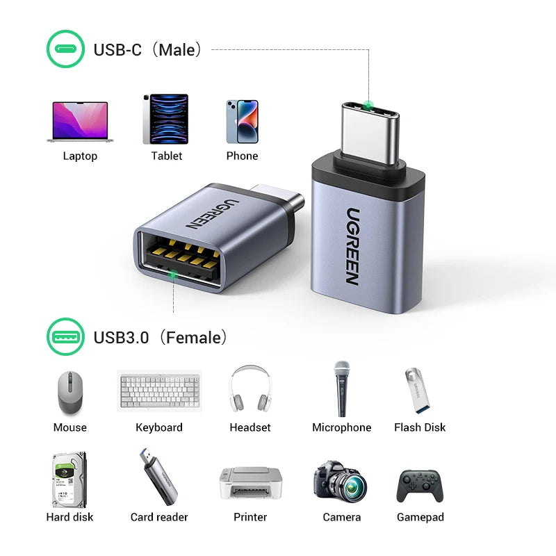 CowLost | ugreen-usb-3-0-otg-adapter-type-c-to-usb-adapter-female-converter |3