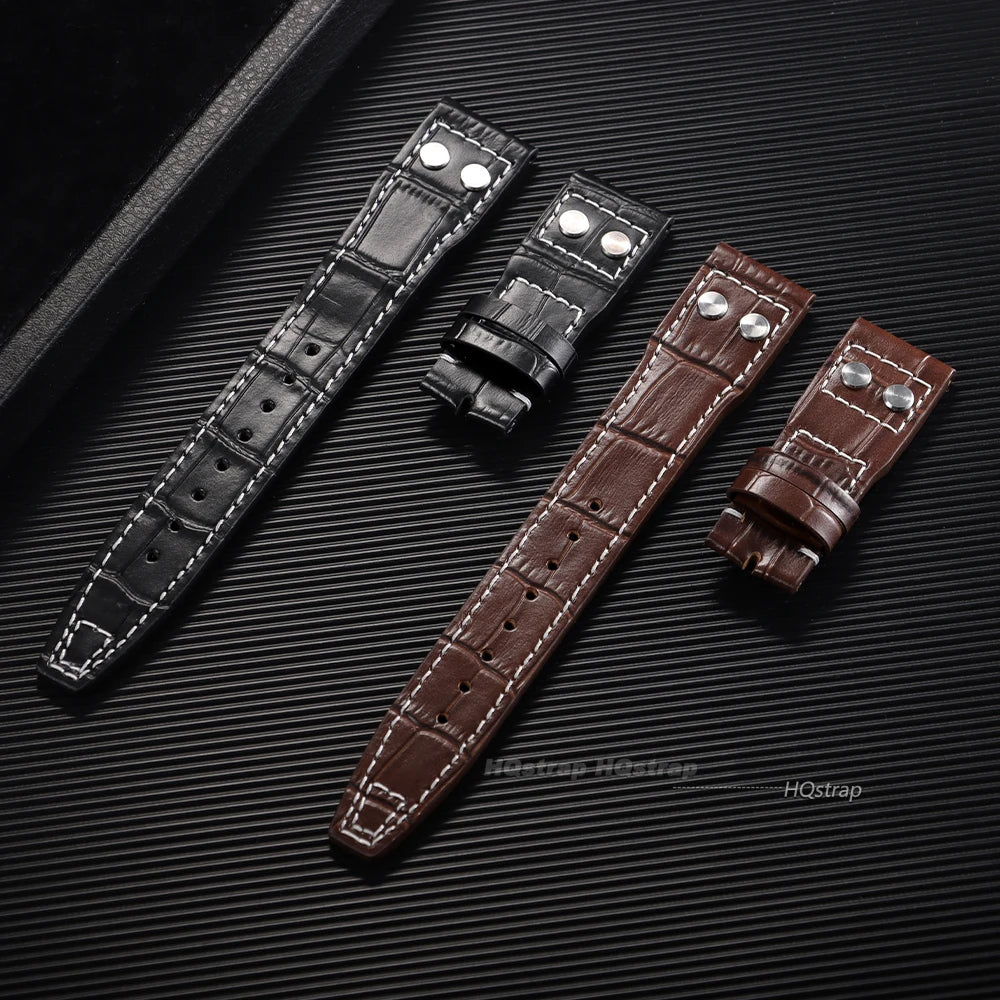 CowLost | bracelets-product_id-genuine-leather-watch-band-20mm-22mm-for-iwc-pilot-waterproof-cowhide-strap-unisex-sport-wristbelt |2