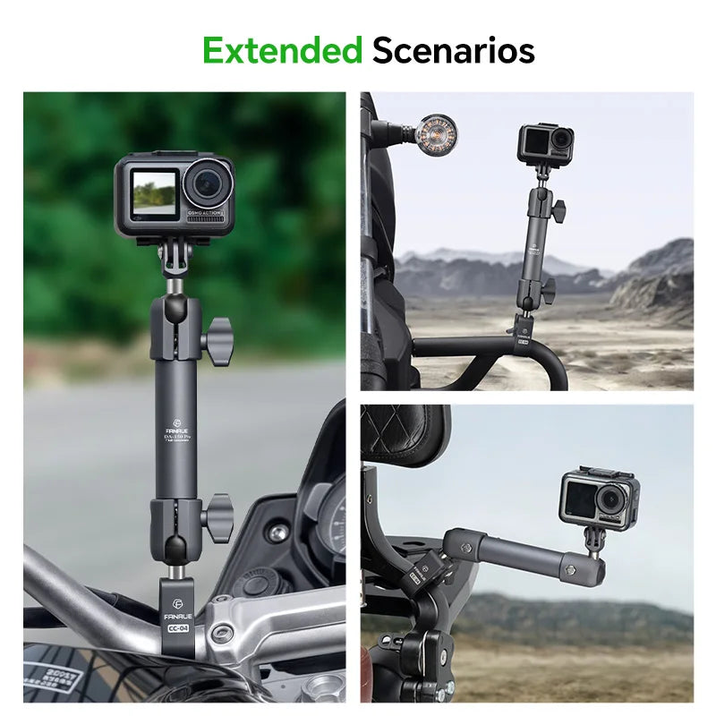 CowLost | product_id-fanaue-25mm-ball-head-double-joint-aluminum-alloy-motorcycle-sports-camera-bracket |4