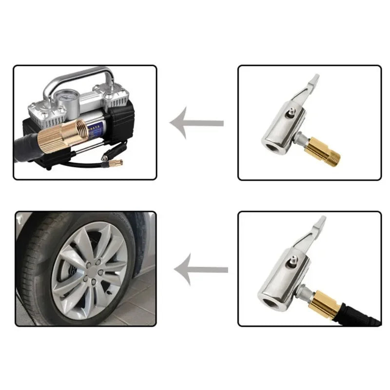 CowLost | portable-inflatable-pump-connector-for-car-tire-air-chuck-compressor |6