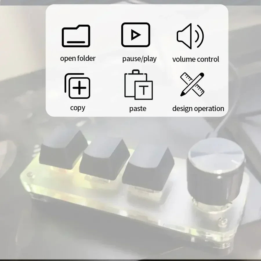 CowLost | product_id-ggbee-rgb-wired-mini-mechanical-keyboard-with-3-key-macro-and-hot-swap |5