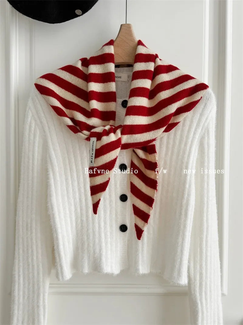 CowLost | british-korean-triangle-scarf-niche-wool-triangular |56
