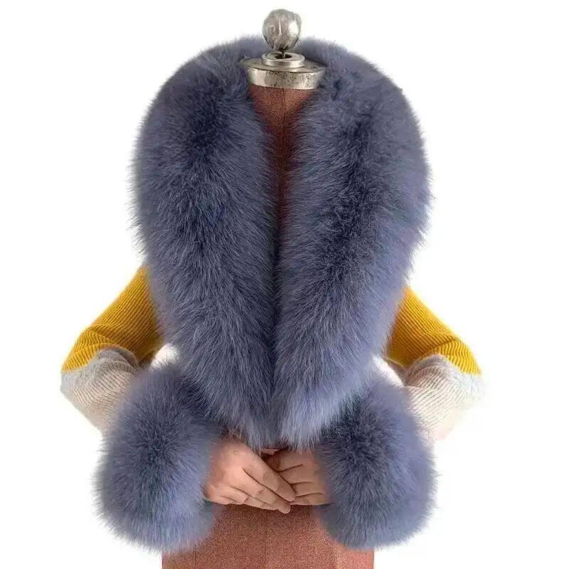 CowLost | winter-natural-fox-fur-scarf-and-cuff-set |13