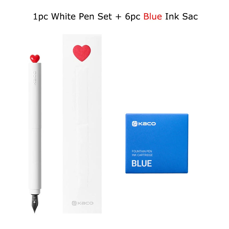 CowLost | product_id-kaco-first-love-fountain-pen-rotating-cap-ef-fine-nib-pocket-size-black-white-smooth-writing-calligraphy-gift |31