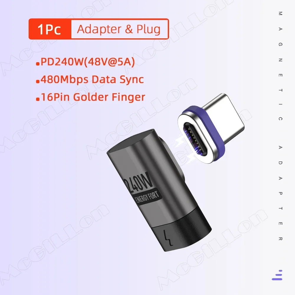 CowLost | product_id-16pin-usb-c-to-usb-c-magnetic-adapter-pd-240w-fast-charging-data-converter-for-iphone-16-15-macbook-samsung-xiaomi |18
