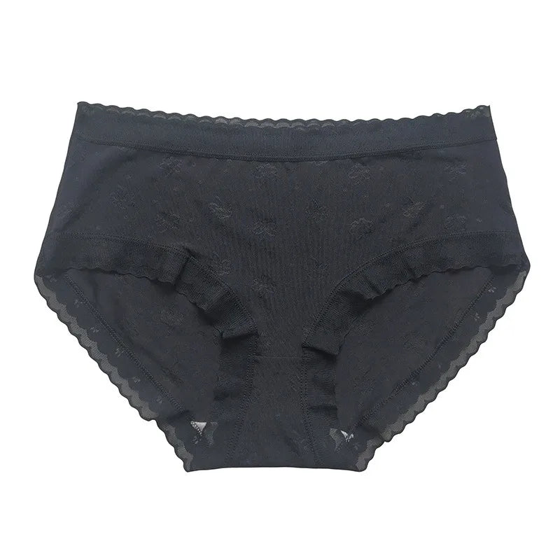 CowLost | 1pc-low-rise-briefs-women-panties-ice-silk-underwear-solid-color-breathable-panty-female-underpants-sexy-lingerie-m-xl |11