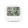 Digital Indoor Hygrometer Thermometer with Backlight Clock and Humidity Gauge for Home Office Travel