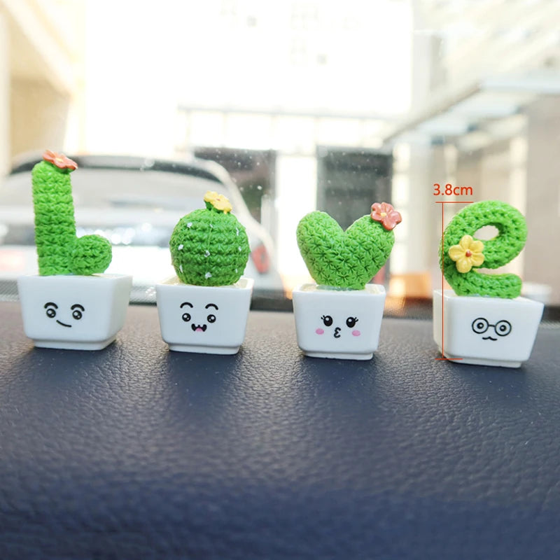 CowLost | 4pcs-resin-simulation-cactus-car-decoration-mini-succulent-decoration-home-office-desktop-computer-crafts-couple-small-gifts-toy |23