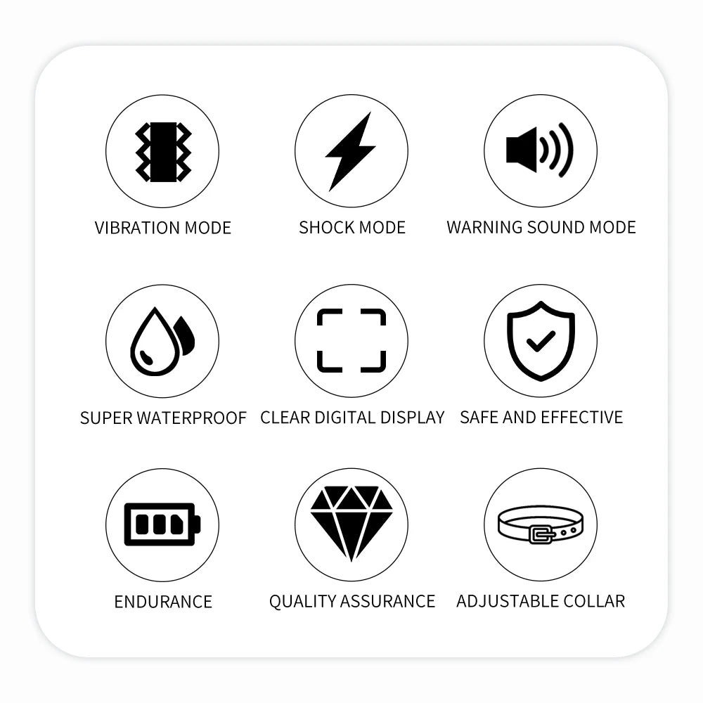 Anti Bark Dog Training Collar 800m Remote Waterproof Rechargeable Electric Shocker