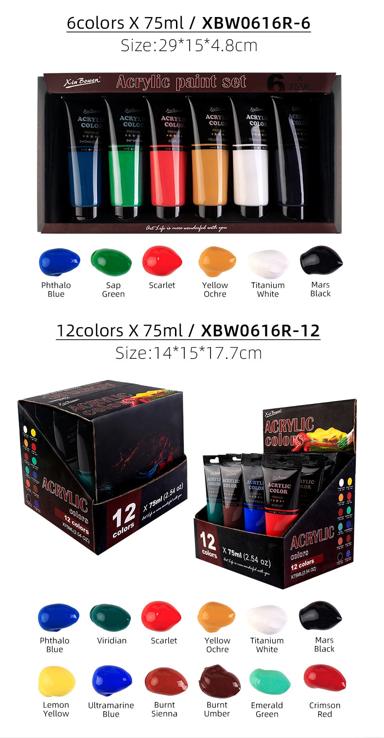 CowLost | 75ml-acrylic-paint-for-wall-art-student-painting-materials-waterproof-and-sun-resistant |8