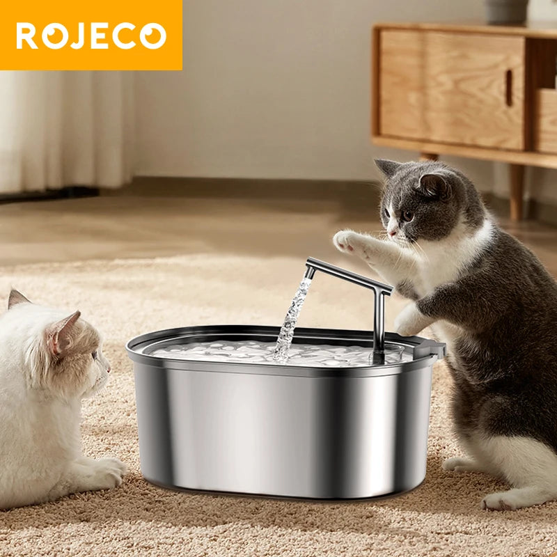 CowLost | cat-food-rojeco-stainless-steel-automatic-cat-water-fountain-with-filter |1