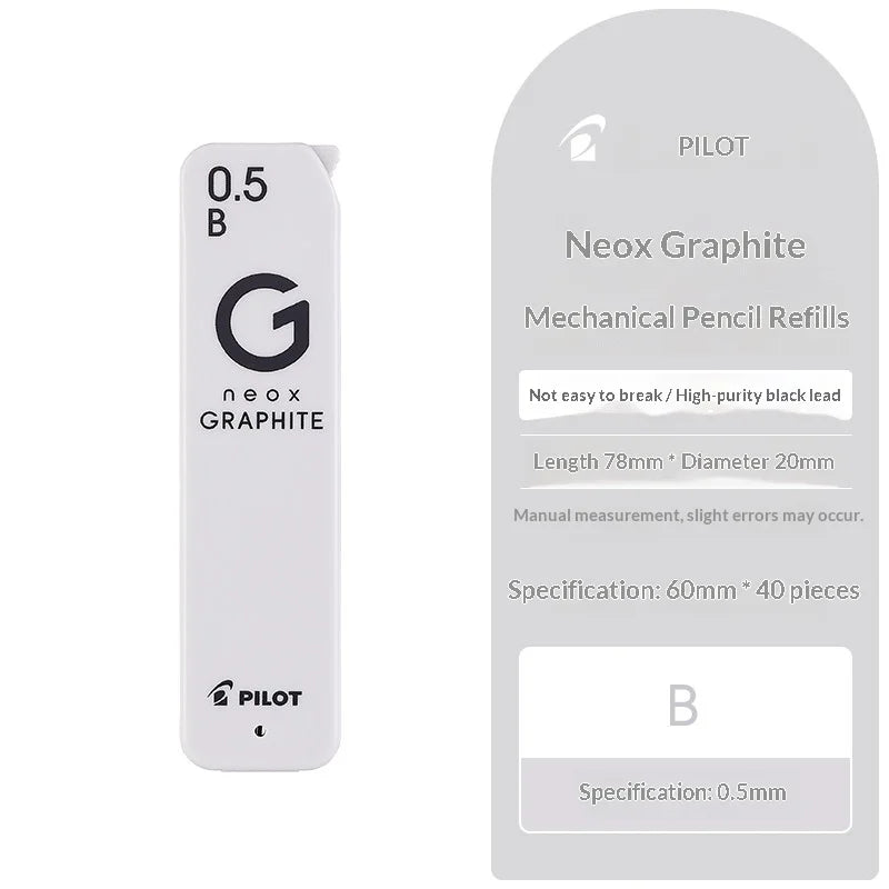 CowLost | pilot-limited-neox-hrfg-05-auto-feed-graphite-lead-0-3-0-5-0-7mm-high-purity-for-shake-advance-mechanical-pencil-japanengineered-1 |17