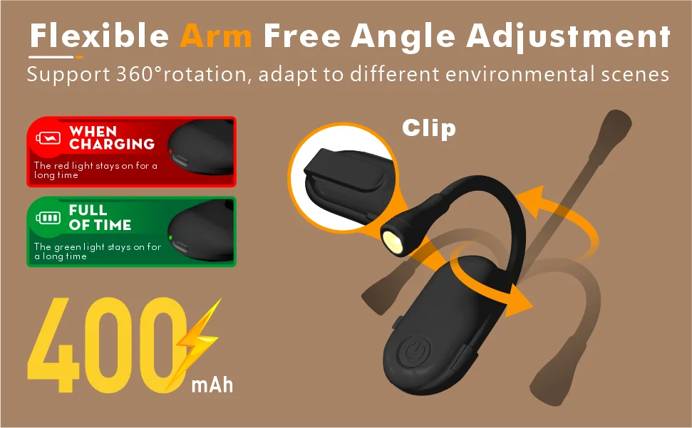 CowLost | product_id-kfvc-rechargeable-clip-on-led-book-light-with-3-color-eye-protection-and-360-flip |13