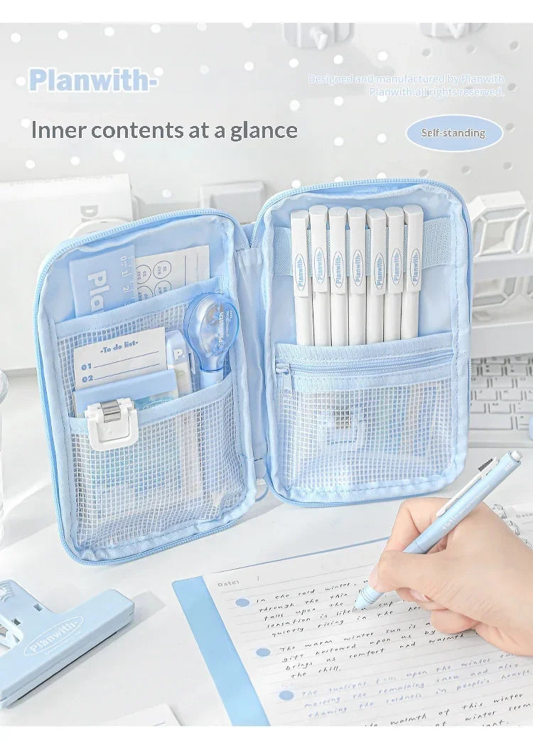 CowLost | product_id-planwith-2026-large-capacity-multi-functional-flat-pencil-case-portable-organizer-for-school-home-travel |14