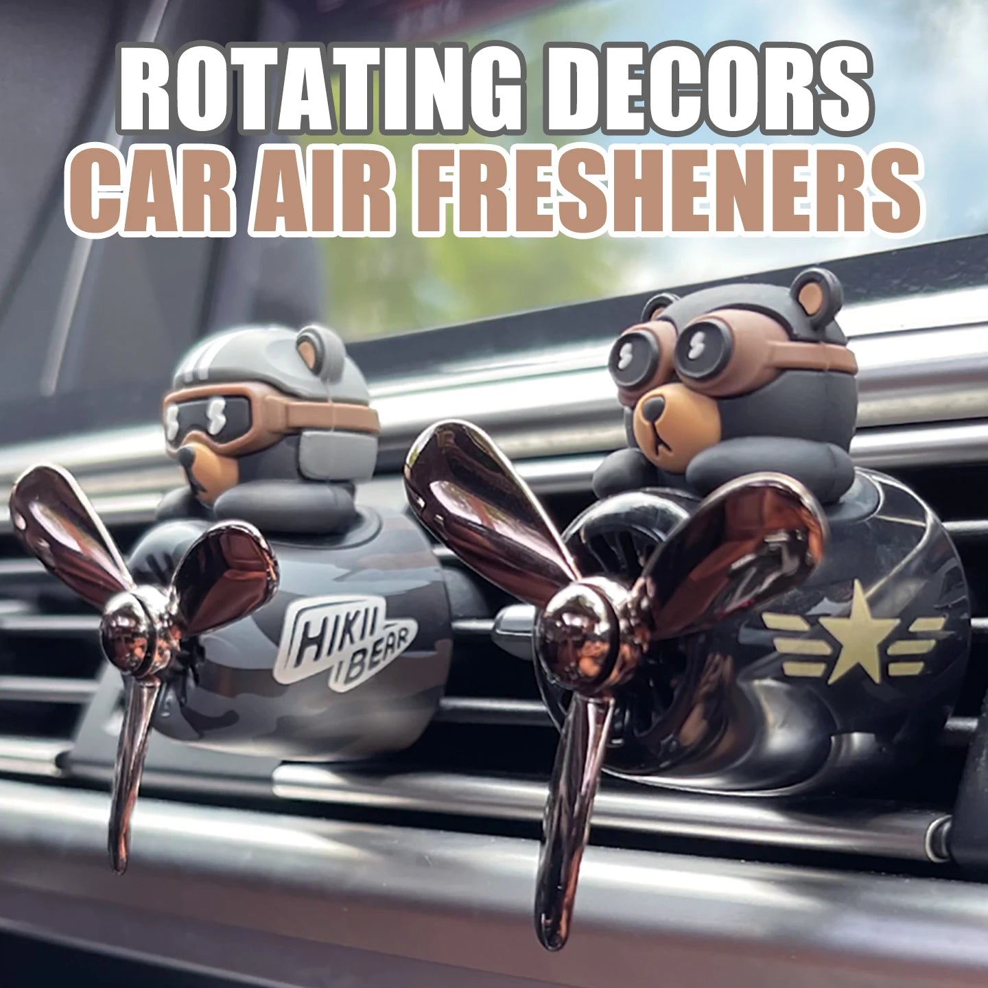 CowLost | product_id-rotating-propeller-plane-pilot-bear-car-air-freshener-vent-clip-diffuser |1