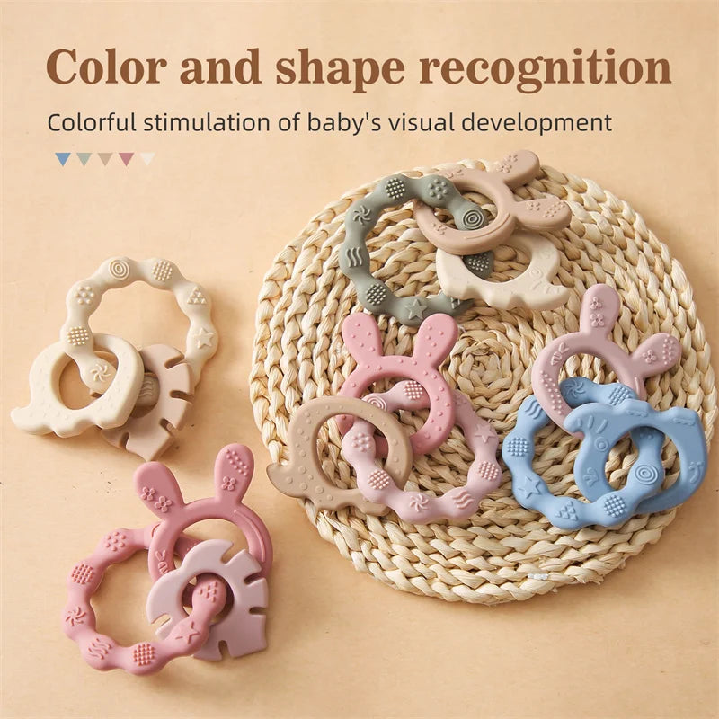 CowLost | baby-transport-accessories-silicone-animal-baby-teether-bracelet-0-12-months-anxiety-toy |8