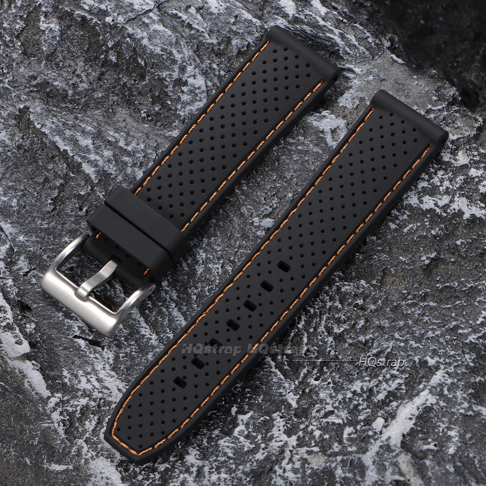 Breathable Silicone 20mm 22mm Sports Watchband for Seiko SmartWatch Waterproof Wrist Strap