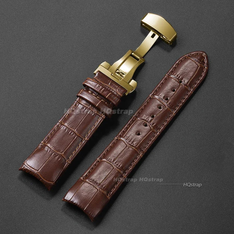 CowLost | product_id-calfskin-leather-watch-band-for-tissot-t035-with-butterfly-buckle-22-24mm |14