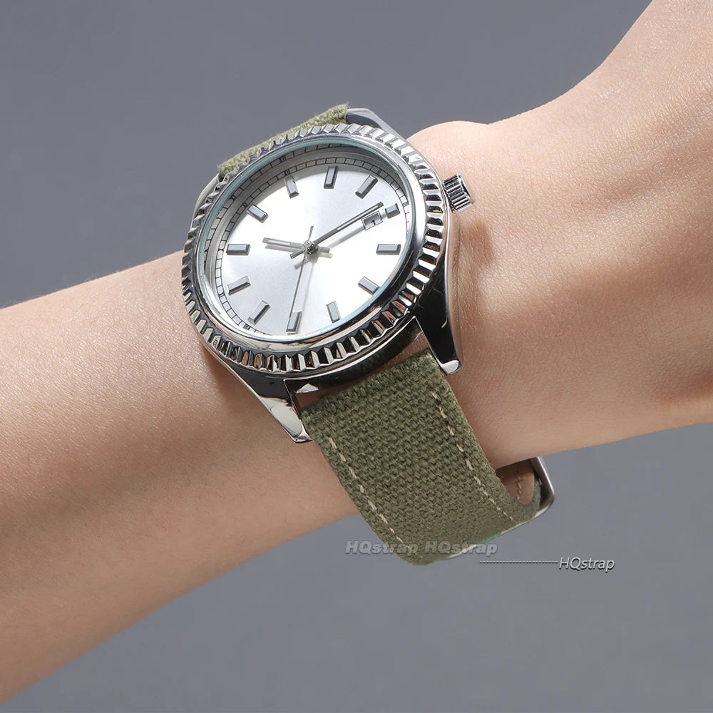 CowLost | product_id-20mm-22mm-nylon-canvas-leather-quick-release-military-watch-strap-replacement |5