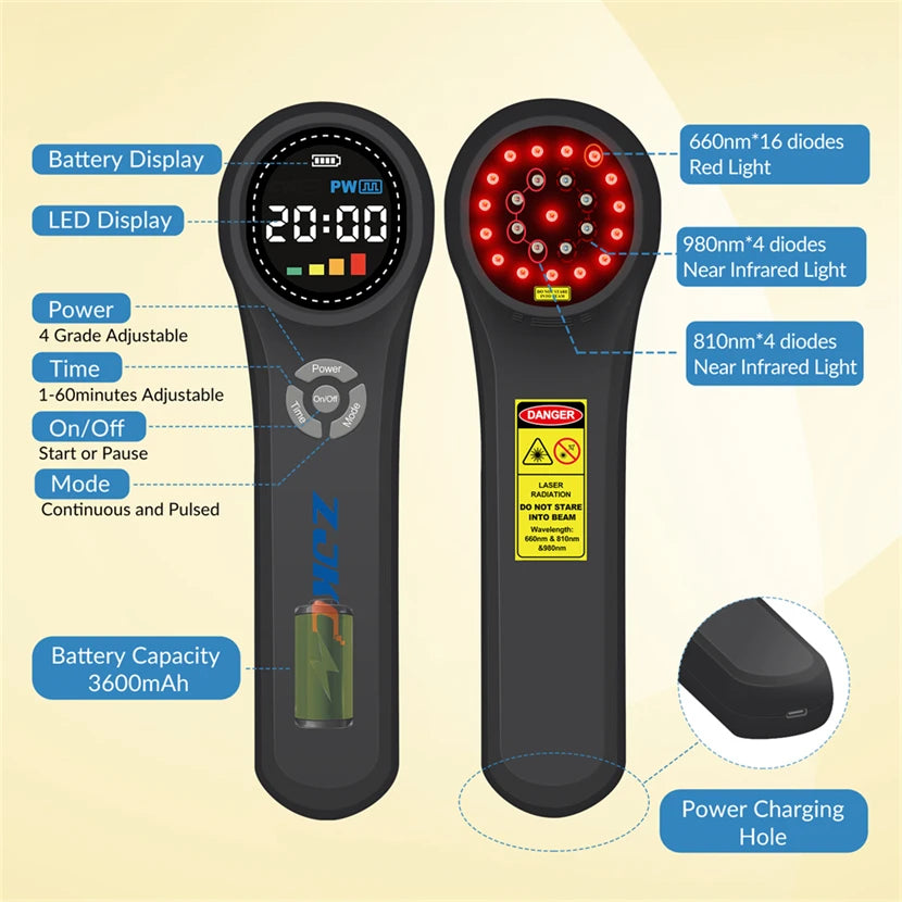 CowLost | cold-laser-chiropractic-treatment-660nmx16-810nmx4-980nmx4-knee-and-spine |6