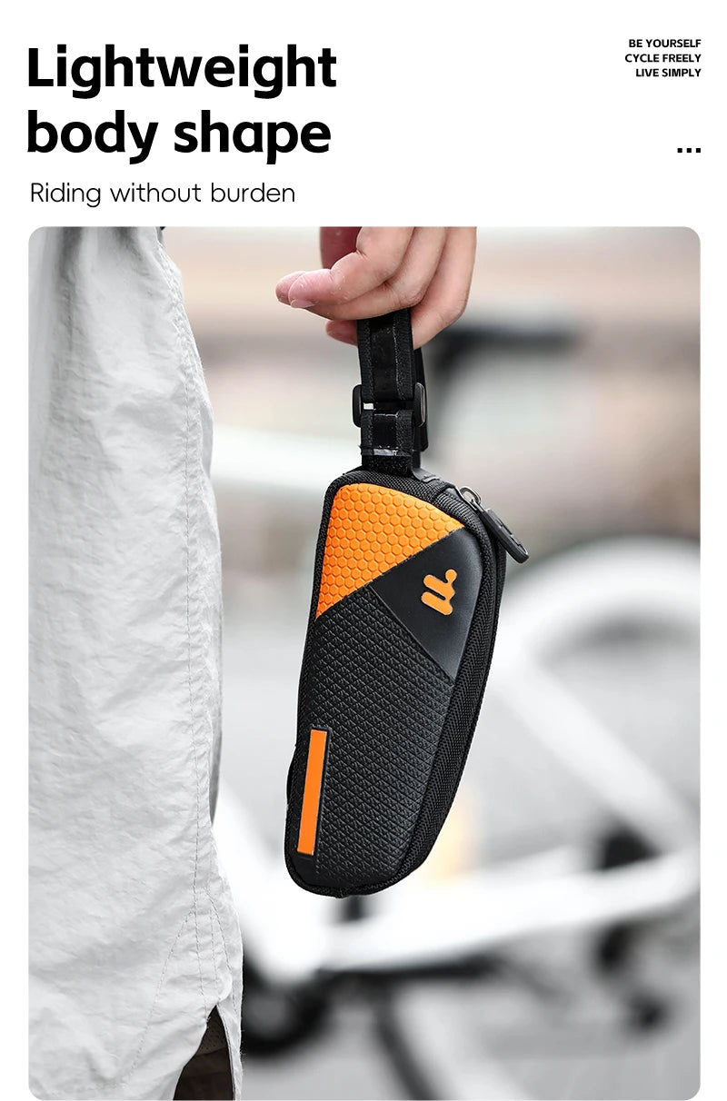 CowLost | west-biking-mini-bike-bag-0-6l-portable-bicycle-top-tube-bag-pu-waterproof-lightweight-triangle-bag-mtb-road-bike-accessories |18