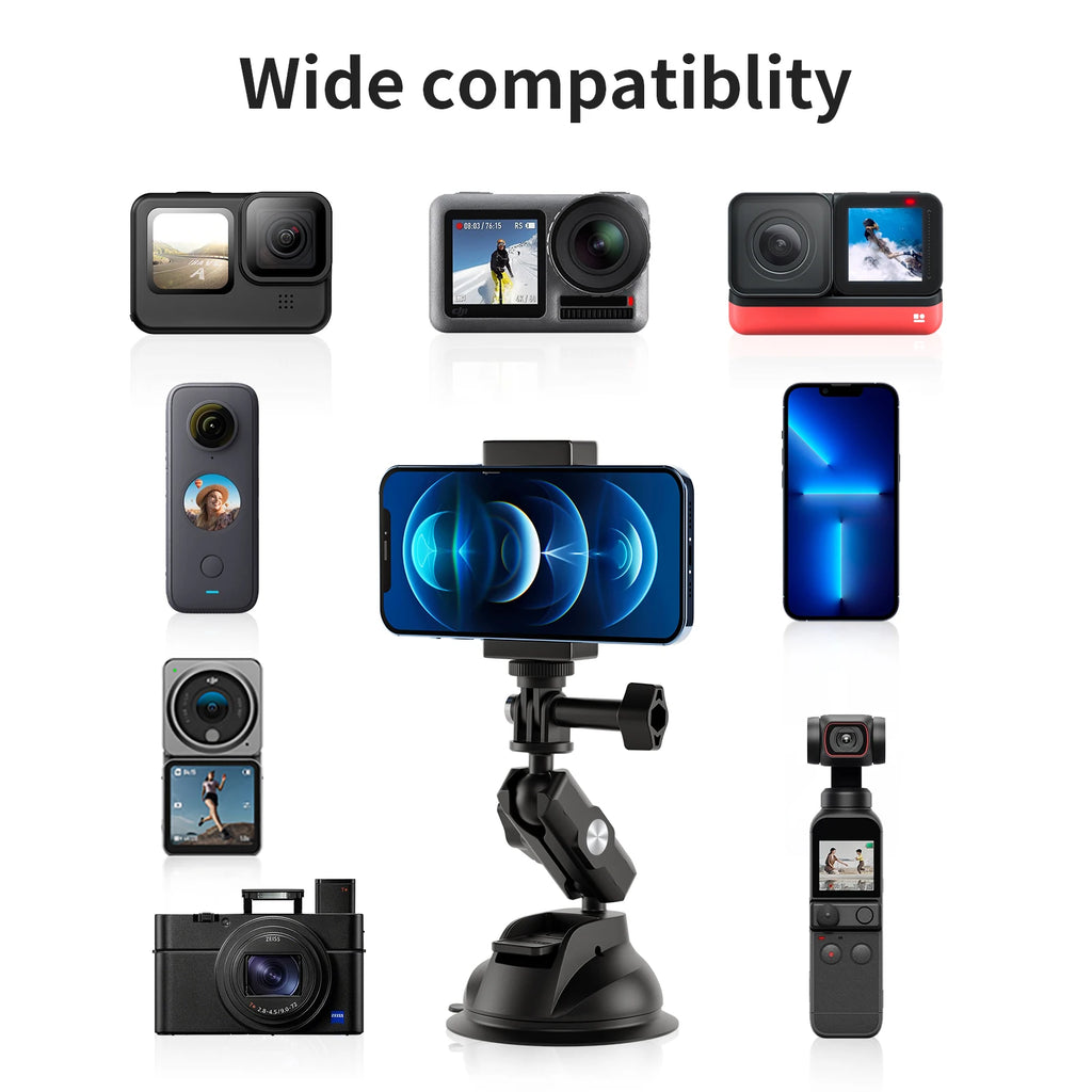 CowLost | telesin-car-phone-action-camera-holder-suction-cup-360-adjustable |5