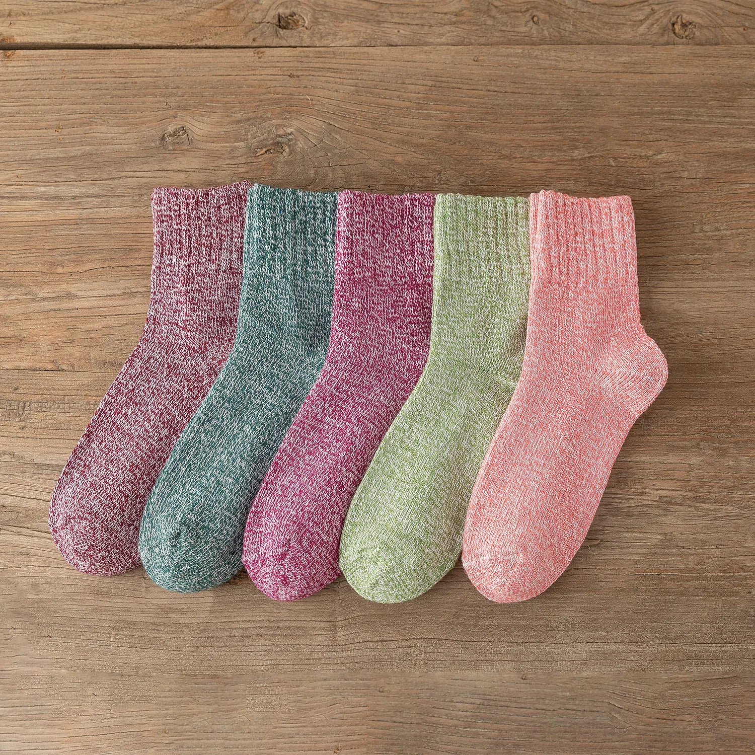 CowLost | sporting-goods-5-pairs-winter-thick-warm-women-vintage-socks |31