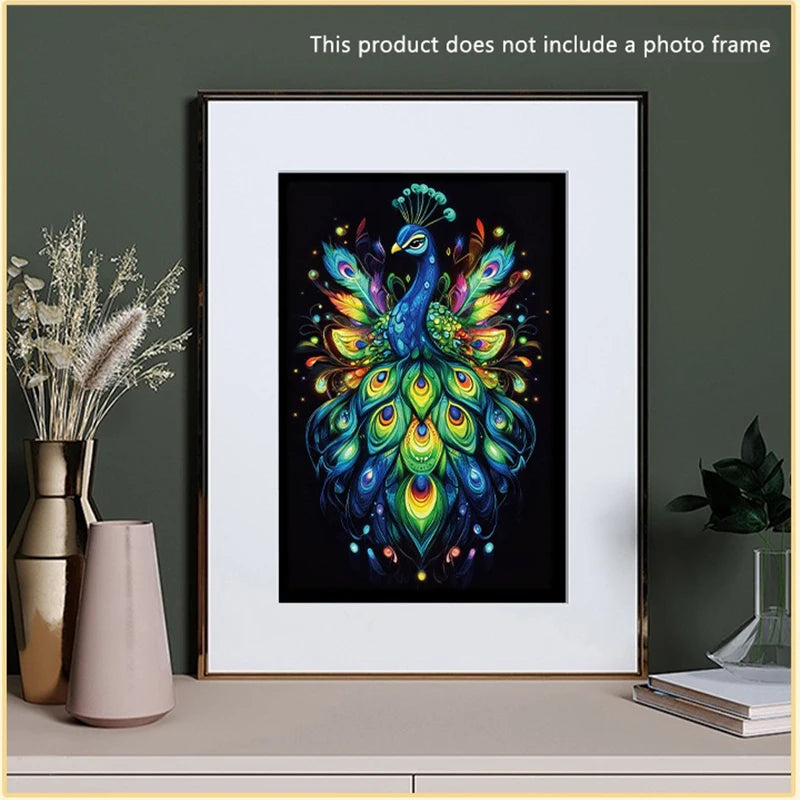 CowLost | product_id-4-piece-a4-diy-noctilucent-scratch-painting-set-sea-world-butterfly-peacock-whale-designs |4