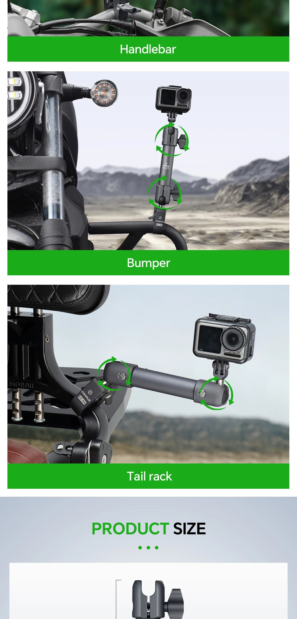 CowLost | product_id-fanaue-25mm-ball-head-double-joint-aluminum-alloy-motorcycle-sports-camera-bracket |13
