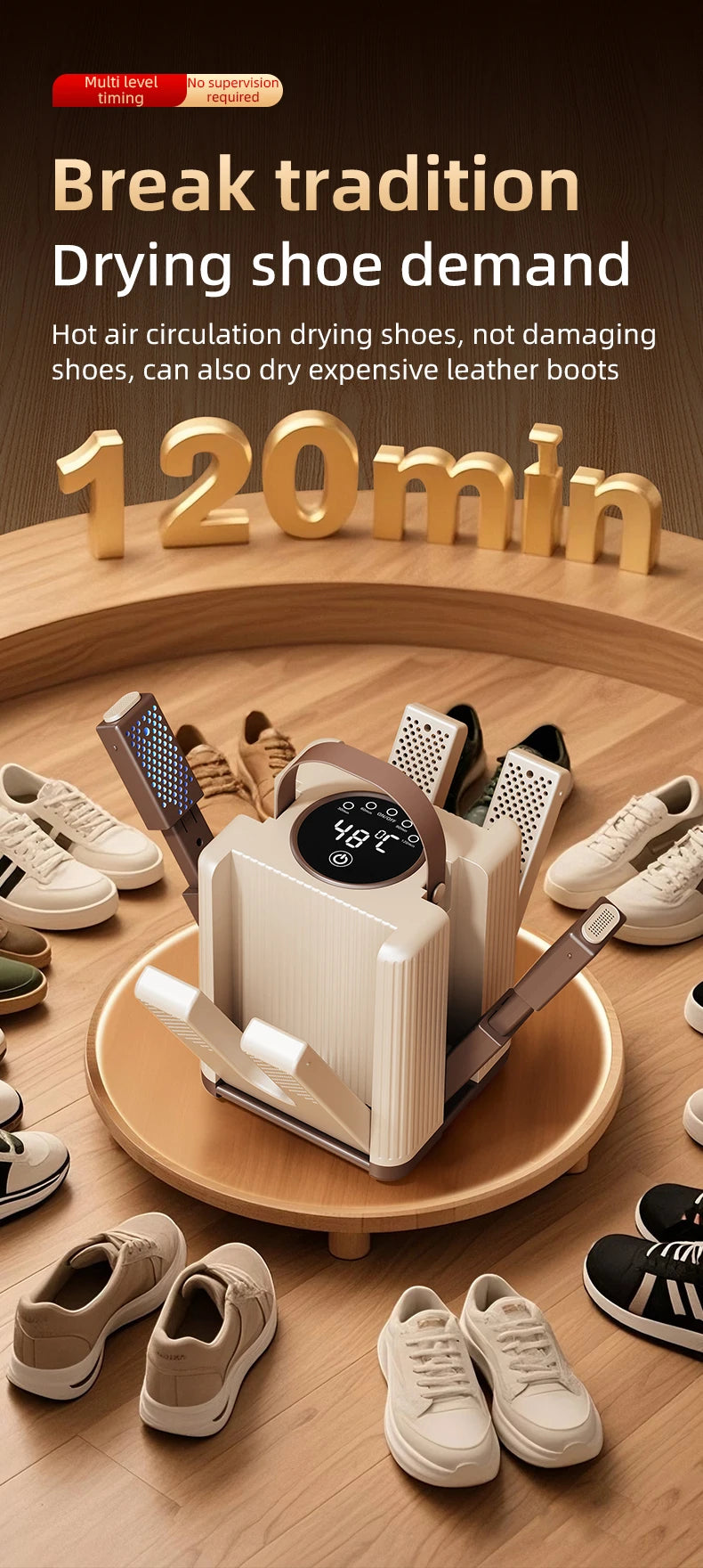 CowLost | product_id-homefish-six-arm-foldable-electric-shoe-and-boot-dryer-with-timer-200w-portable-shoe-warmer |19