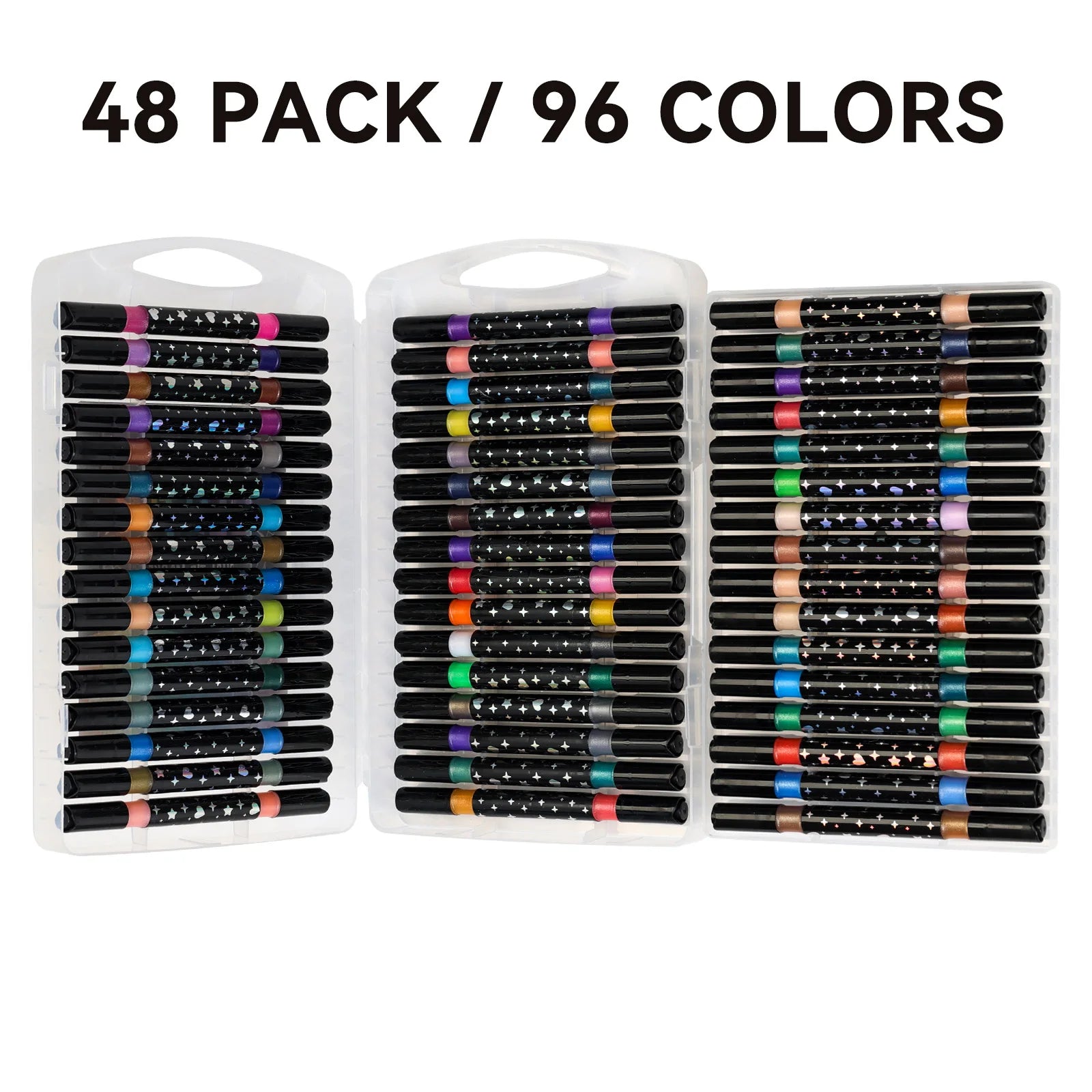 CowLost | product_id-48-dual-brush-tip-glitter-metallic-art-markers-set-48-colors-for-crafts-cards |9